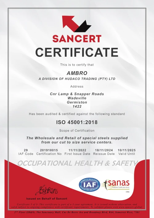 ISO 45001-2018 Certificate