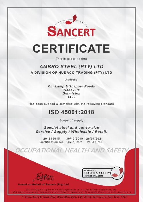 ISO 45001-2018 Certificate
