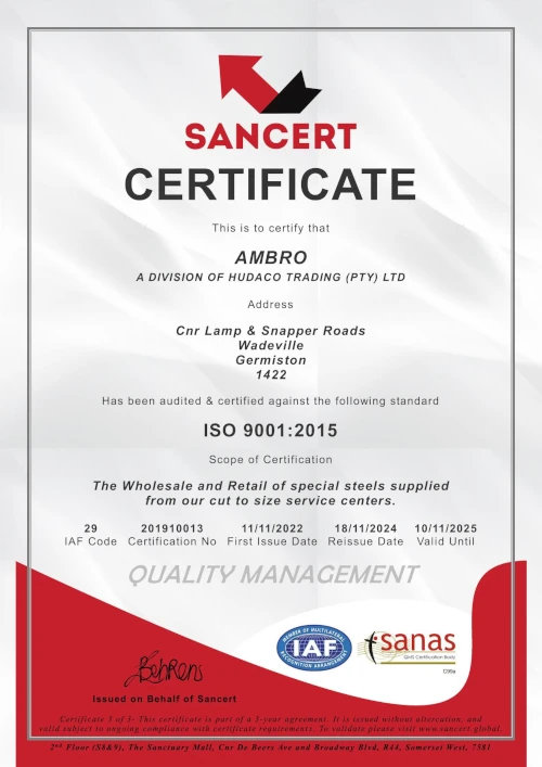ISO 9001-2015 Certificate